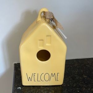Rae Dunn - WELCOME - yellow birdhouse